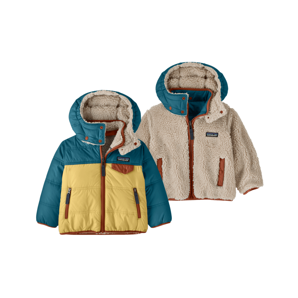 Fall 2026 Patagonia Baby Reversible Tribbles Hoody Baby Jacket Patagonia Limestone Yellow 6 months
