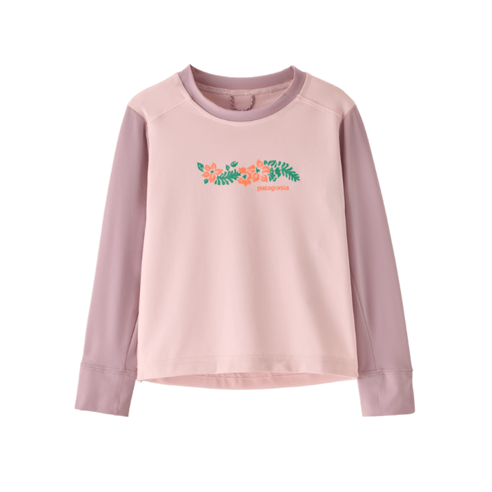 Patagonia Spring 2026 Baby L/S Cap SW T-Shirt Sun &amp; Insect Protection Patagonia Friend Lei- Dorsal Pink 6 Months