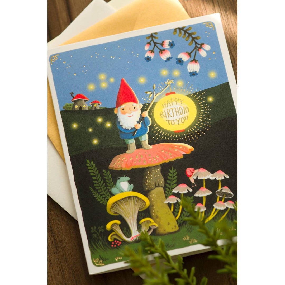 Gnome Birthday Greeting Card Greeting Card JooJoo Paper