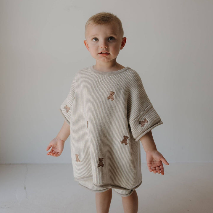 Forever French Knit Short Set- Teddy Forever French Baby