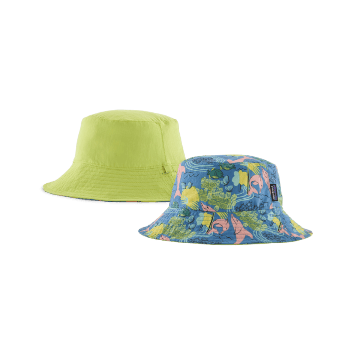 Patagonia Spring 2026 Baby Sun Bucket Hat Baby &amp; Toddler Hats Patagonia Amazonia- Shore Blue 3M