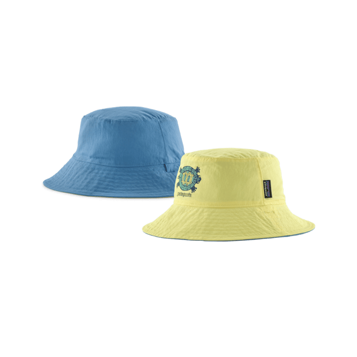 Patagonia Spring 2026 Baby Sun Bucket Hat Baby &amp; Toddler Hats Patagonia Island Turtle- Lemon Zest 3M