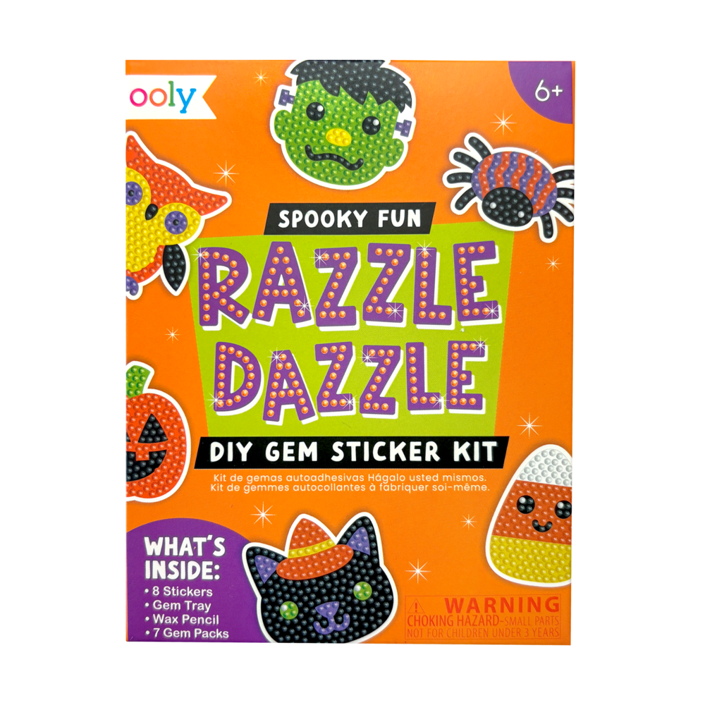 Ooly Mini Razzle Dazzle DIY Gem Sticker Kit - Spooky Fun Art Kit Ooly