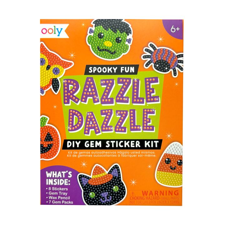 Ooly Mini Razzle Dazzle DIY Gem Sticker Kit - Spooky Fun Art Kit Ooly