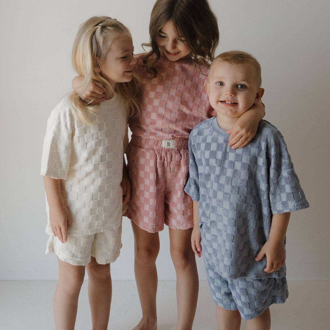 Forever French Child Terry Short Set | Sea Pink Tops &amp; Bottoms Forever French Baby