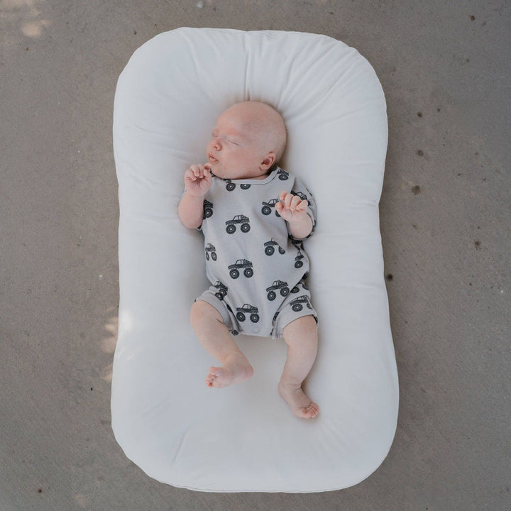 Forever French Terry Romper | Monster Truck Toddler Clothing Forever French Baby