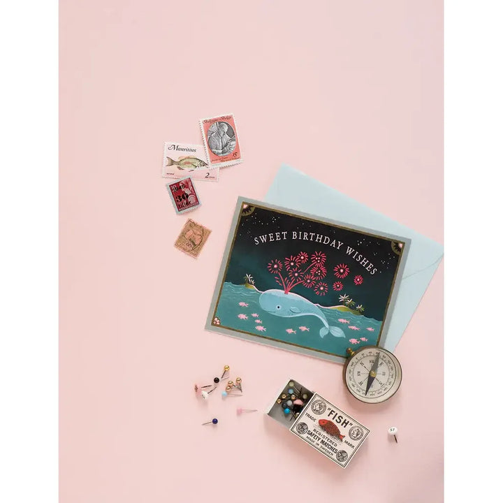 Whale Birthday Greeting Card Greeting Card JooJoo Paper