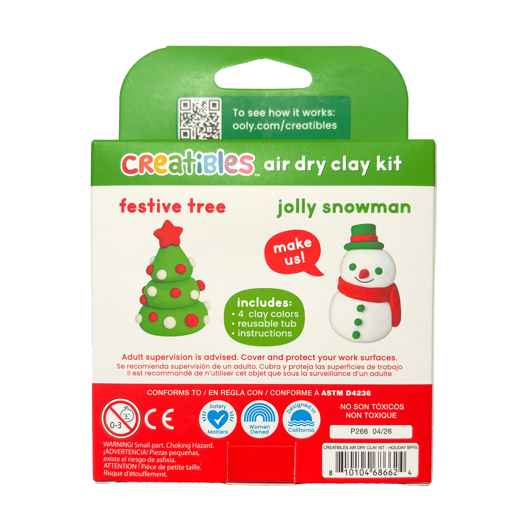 Ooly Creatibles: Air Dry Clay Kit - Holiday BFFs Art &amp; Craft Ooly