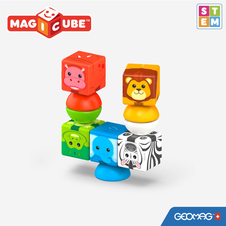 Geomag™ Magicube Safari Stacking – 10 Piece Magnetic Blocks