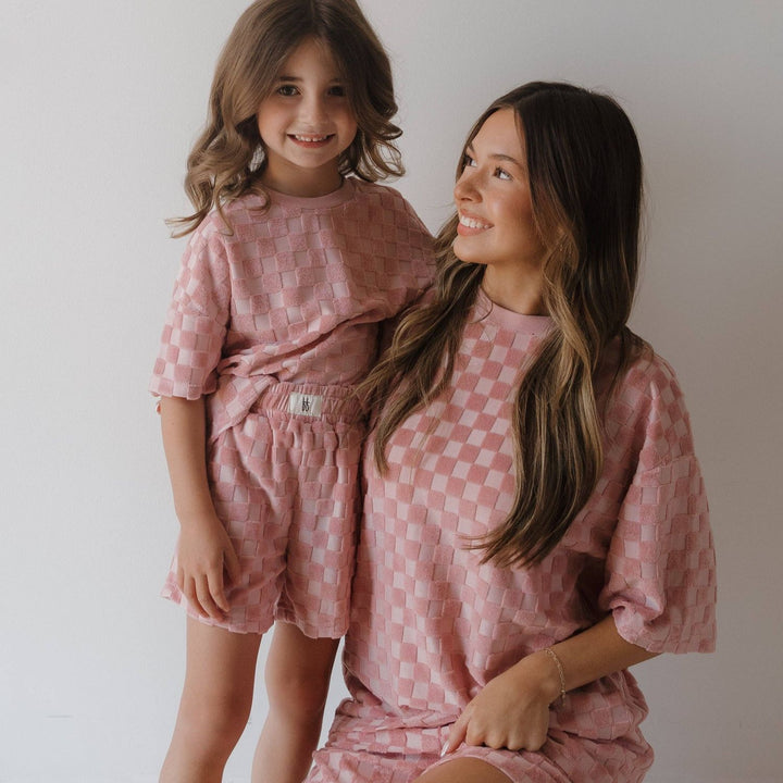 Forever French Child Terry Short Set | Sea Pink Tops &amp; Bottoms Forever French Baby
