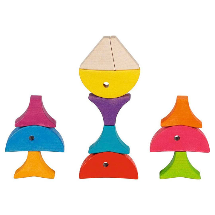 Goki Colour and shape sorting game - 6 colourful fishes