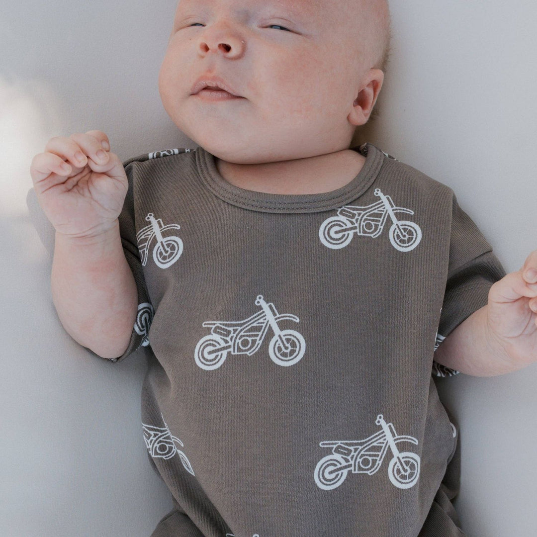 Forever French Terry Romper | Dirt Bike Toddler Clothing Forever French Baby