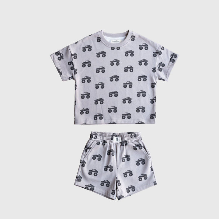 Forever French Terry Short Set | Monster Truck childrens clothing Forever French Baby