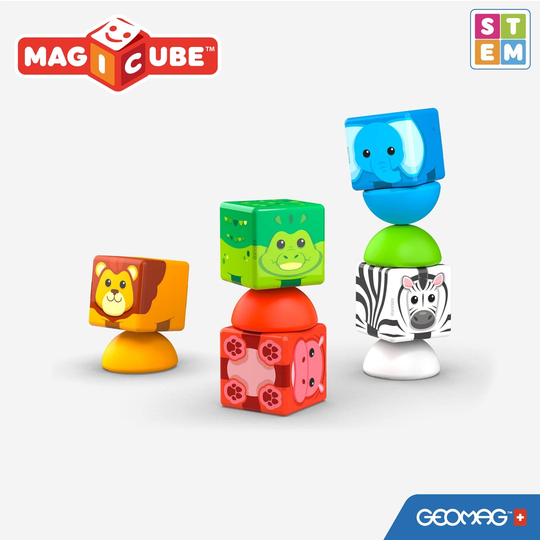 Geomag™ Magicube Safari Stacking – 10 Piece Magnetic Blocks