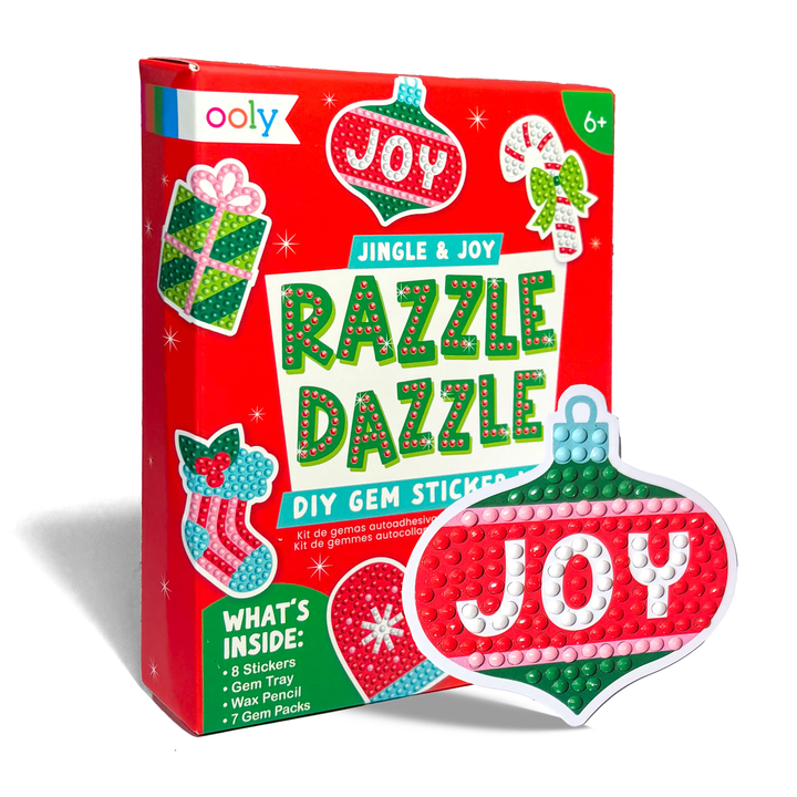 Ooly Mini Razzle Dazzle DIY Gem Sticker Kit - Jingle &amp; Joy Art &amp; Craft Ooly