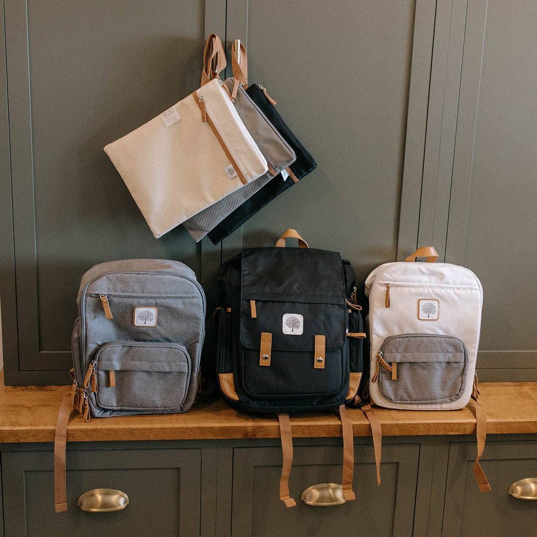 Parker Baby Company On-the-go Gift Set: Black Diaper Bag Parker Baby Co