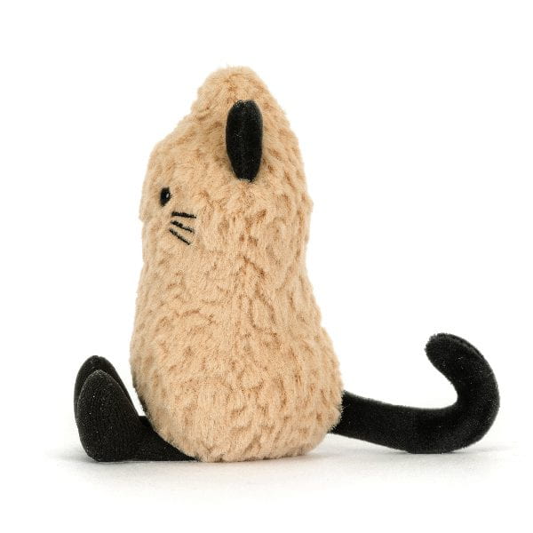Plush toy shaped like a cat on a white background