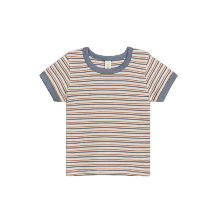 Colored Organics Andy Ringer Tee - Voyage Stripe / Sea + Ridge Tops Colored Organics