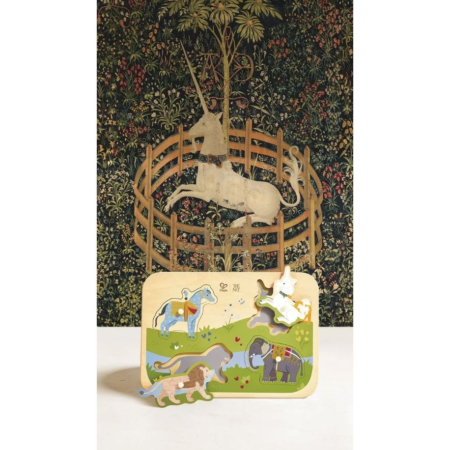 Hape - The Met - Majestic Animals Peg Puzzle Puzzles Hape