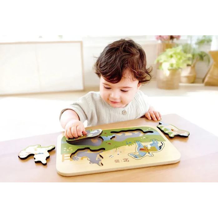 Hape - The Met - Majestic Animals Peg Puzzle Puzzles Hape