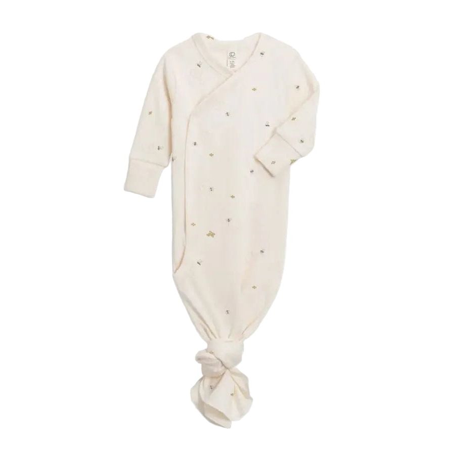 Colored Organics Indy Kimono Gown -Bee/Pewter Gown Colored Organics