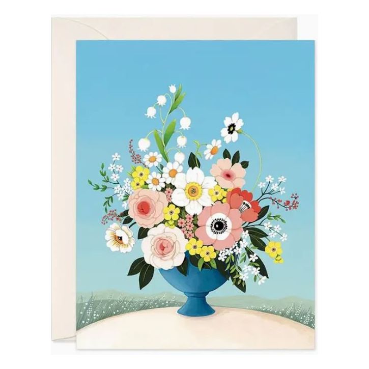 Flower Vase Blue Sky Blank card Greeting cards JooJoo Paper Flower Vase Blue Sky Blank card