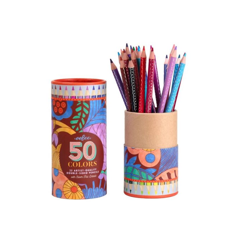 eeBoo Cecilia's 25 Double-Sided Color Pencils Colored Pencils eeBoo