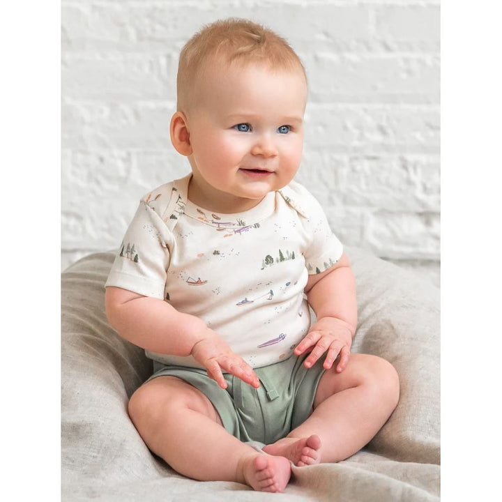 Colored Organics Afton Bodysuit - Lake / Barn + Mint Bodysuit Colored Organics