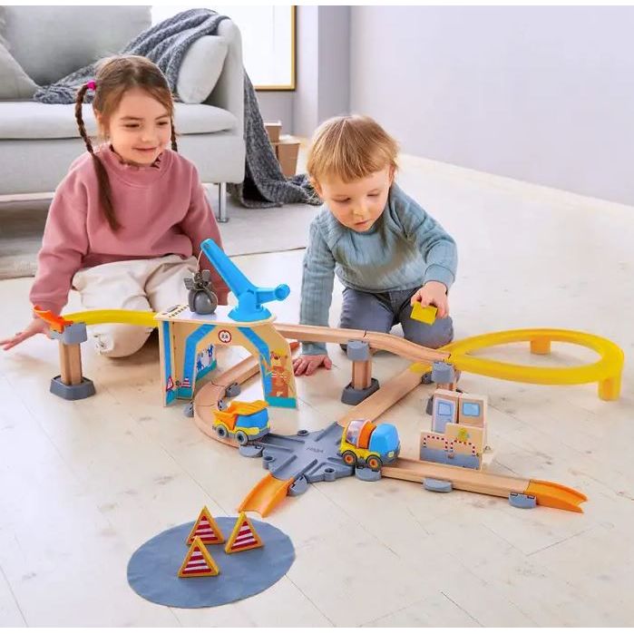 Haba Kullerbü Construction Zone Play Track Set -DAMAGED box-15%-Final Sale Track Haba