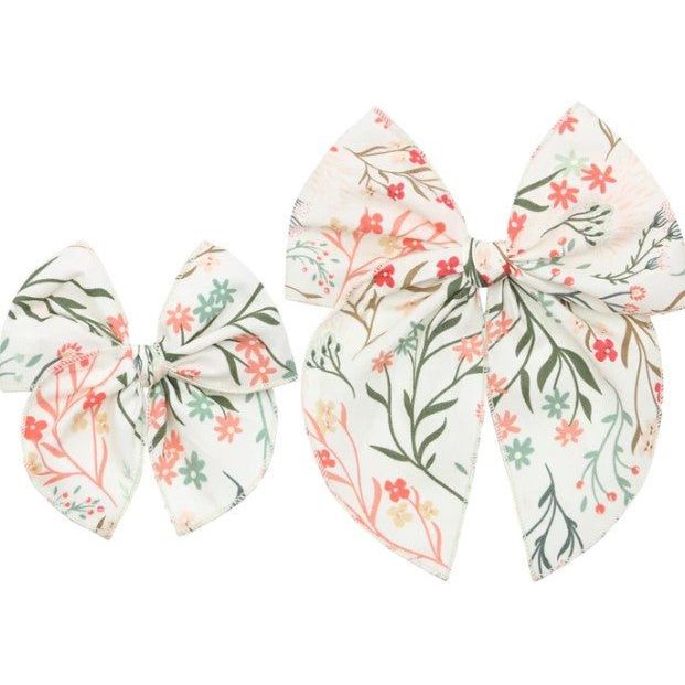 Lou Lou &amp; Company Heirloom Bow Clip Hair clip Lou Lou &amp; Company Coral Floral