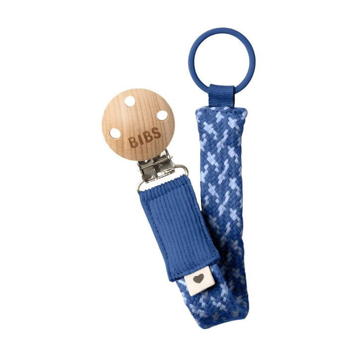 BIBS Braid Pacifier Clip Pacifier Clips &amp; Holders BIBS USA Cornflower/ Dusty Blue