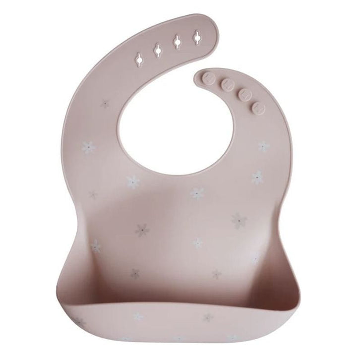 Mushie Silicone Baby Bib Mealtime Mushie Daisy