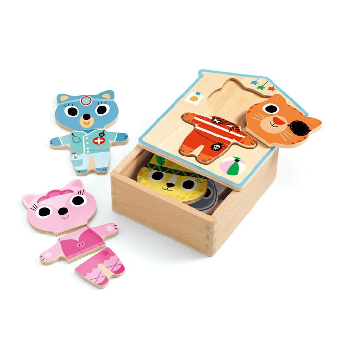 Djeco Dressup Mix Wooden Puzzle Puzzles &amp; Mazes Djeco