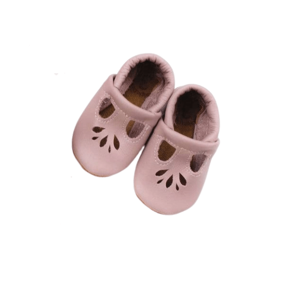 Starry Knight Lotus T-Strap Shoe- Dusty Rose Baby &amp; Toddler Shoes Starry Knight Designs