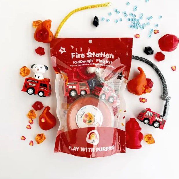 Earth Grown KidDough Play Kit- Fire Station Clay/Dough EGKD