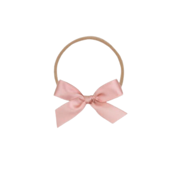 Lou Lou &amp; Company Satin Bow Headband -Small Bow Headband Lou Lou &amp; Company French Pink  