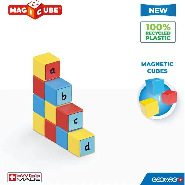 GeoMag Magicube Learning Set Word Building 55PCS Magnetic Blocks Geomag Magicube