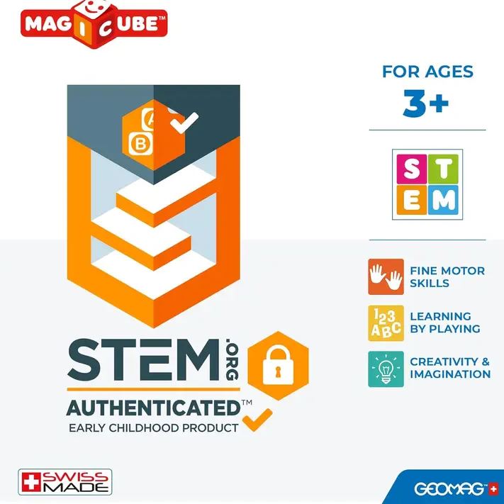 GeoMag Magicube Learning Set Word Building 55PCS Magnetic Blocks Geomag Magicube