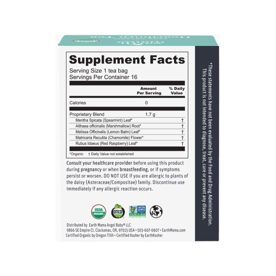 Earth Mama Organics Heartburn Tea Supplements &amp; Remedies Earth Mama Organics   