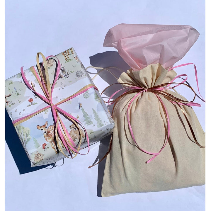 Reusable Gift bag, tissue &amp; ribbon Gift Wrap The Natural Baby Company Reusable gift bag, tissue &amp; PINK Ribbon  