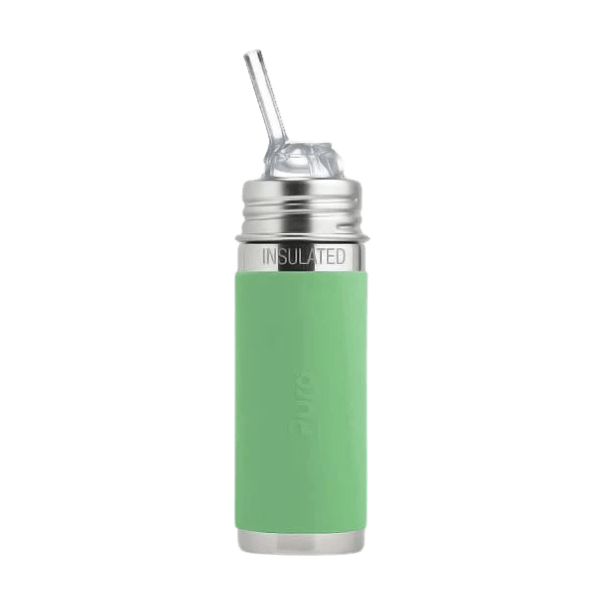 Pura Insulated Kiddo Straw Cup w/ Sleeve Bottles &amp; Sippies Pura Stainless Moss