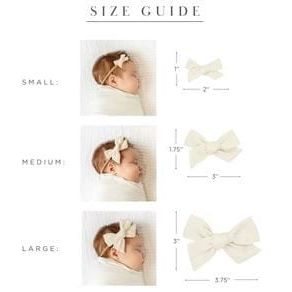 Lou Lou &amp; Company Linen Medium Bow - Handband Headband Lou Lou &amp; Company