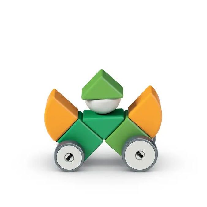GeoMag Magicube Shapes &amp; Wheels Recycled 13 Pcs Magnetic Blocks Geomag Magicube