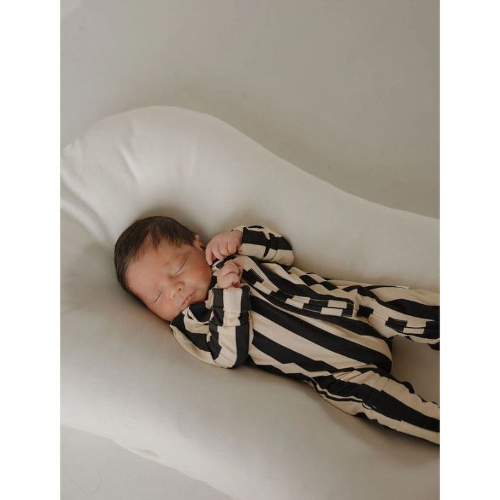 Forever French Bamboo Zip Pajamas - Midnight Stripe Romper Forever French Baby