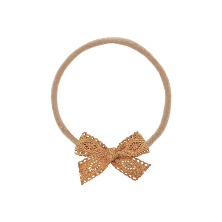 Lou Lou &amp; Company Mini Lace Bow Headband Headband Lou Lou &amp; Company Cinnamon  