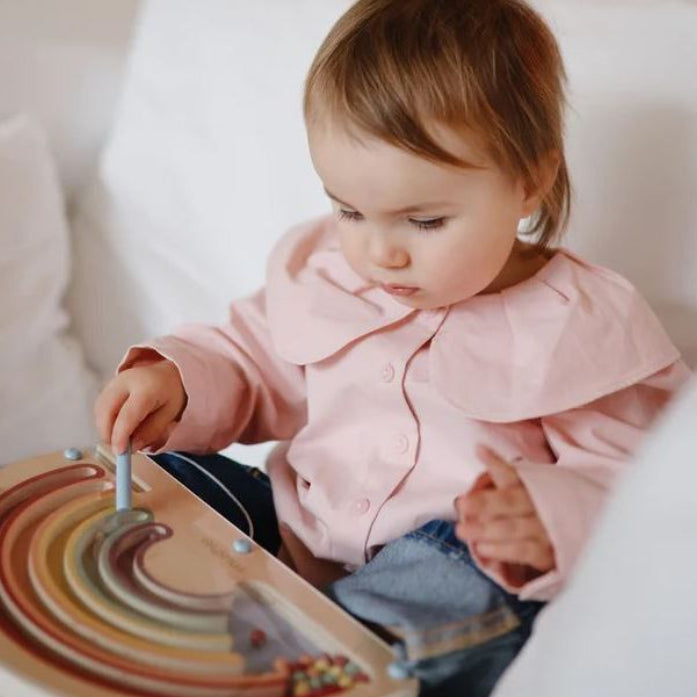 Mushie - Wooden Magnetic Rainbow Maze Baby Toys Mushie