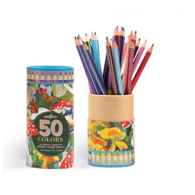 eeBoo Mushroom 25 Double-Sided Color Pencils Colored Pencils eeBoo