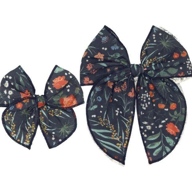 Lou Lou &amp; Company Heirloom Bow Clip Hair clip Lou Lou &amp; Company Navy Floral