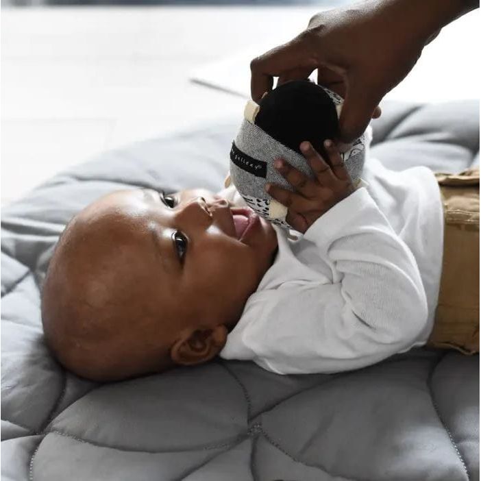 Wee Gallery Taggy Ball w/Rattle: Nordic Baby Toys Wee Gallery
