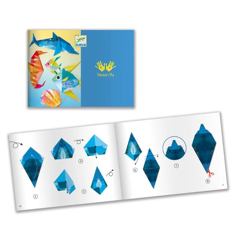 Djeco Sea Creatures Origami Paper Craft Kit Art &amp; Craft Djeco